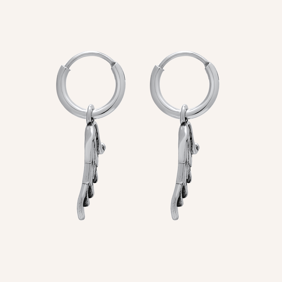 Noora Angel Wing Hoop Earrings