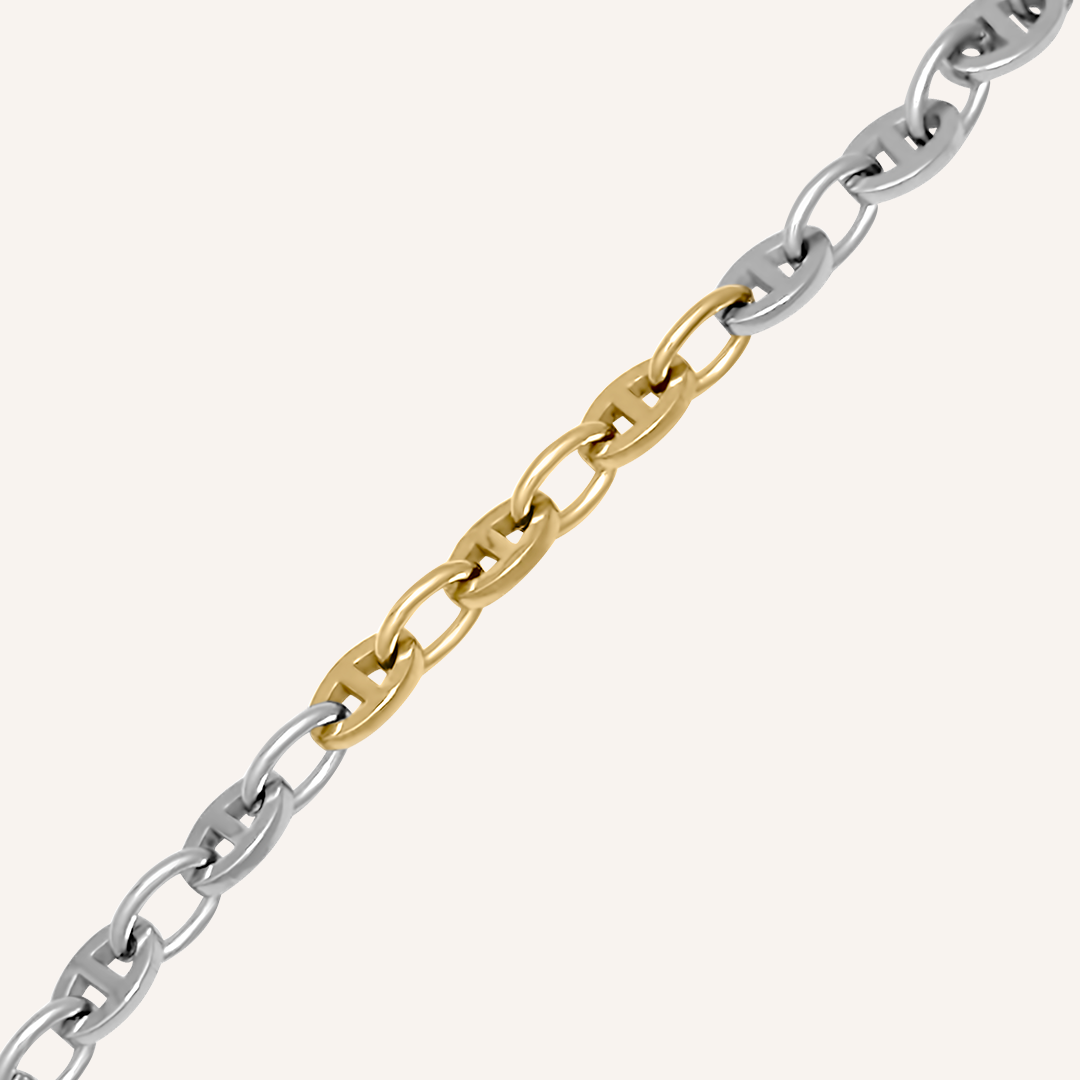 Oakie Her Chain Bracelet - Silver Gold