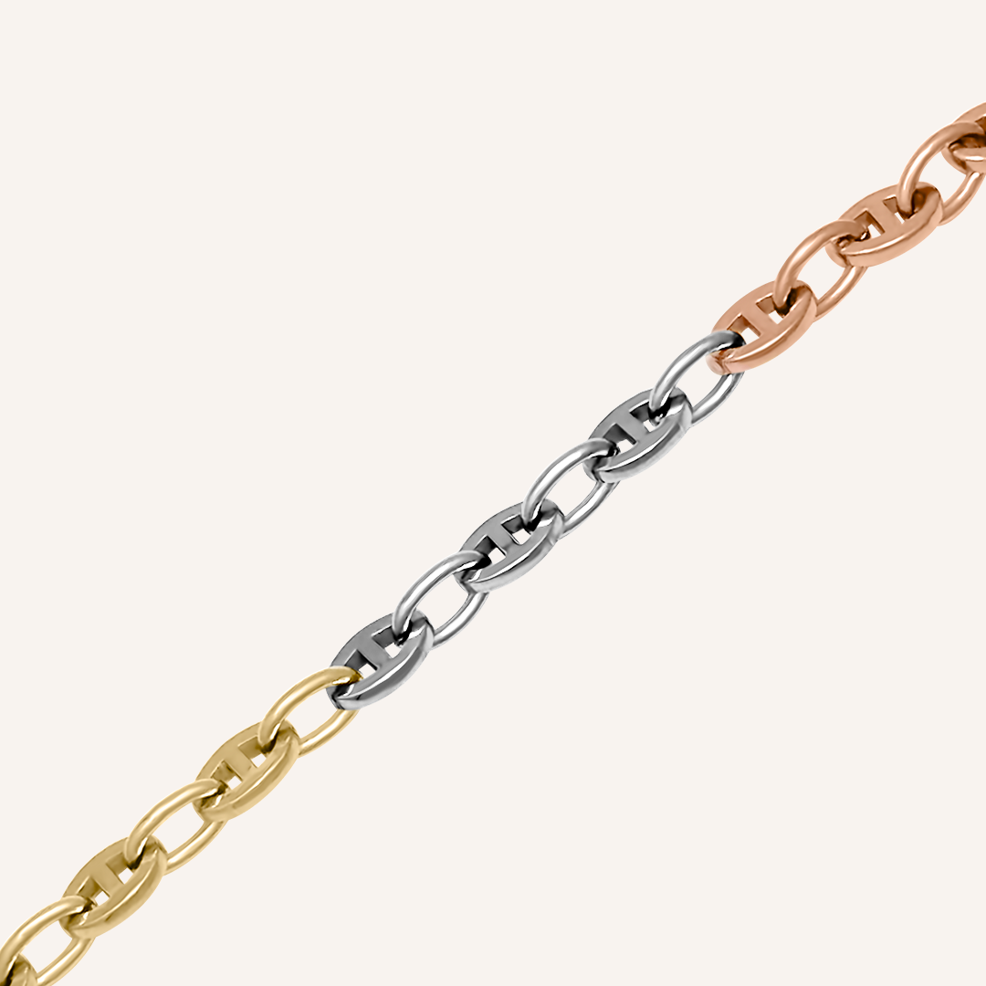 Oakie Her Chain Bracelet - Silver Gold Rose Gold