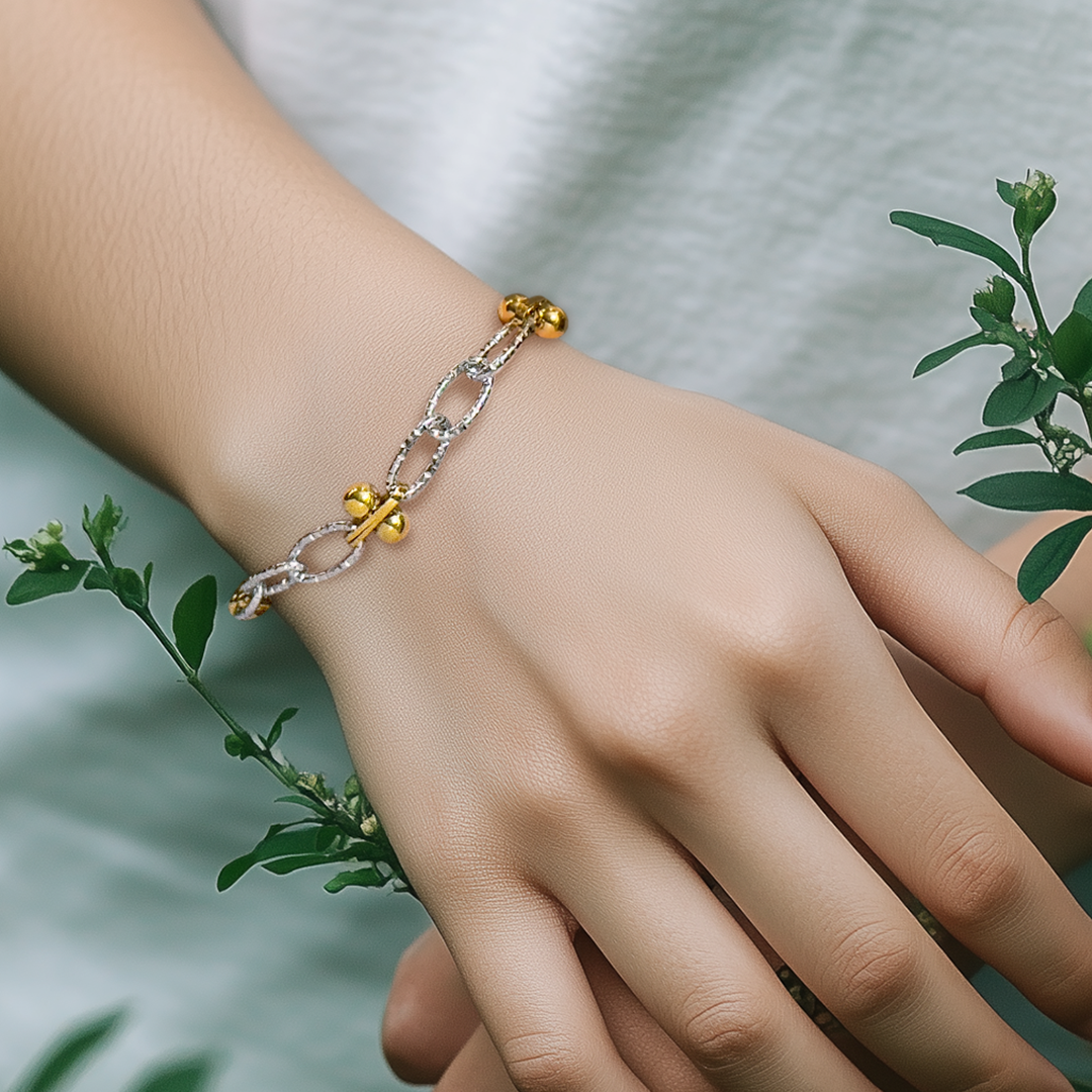Oakwin Duo Tone Spark Chain Bracelet