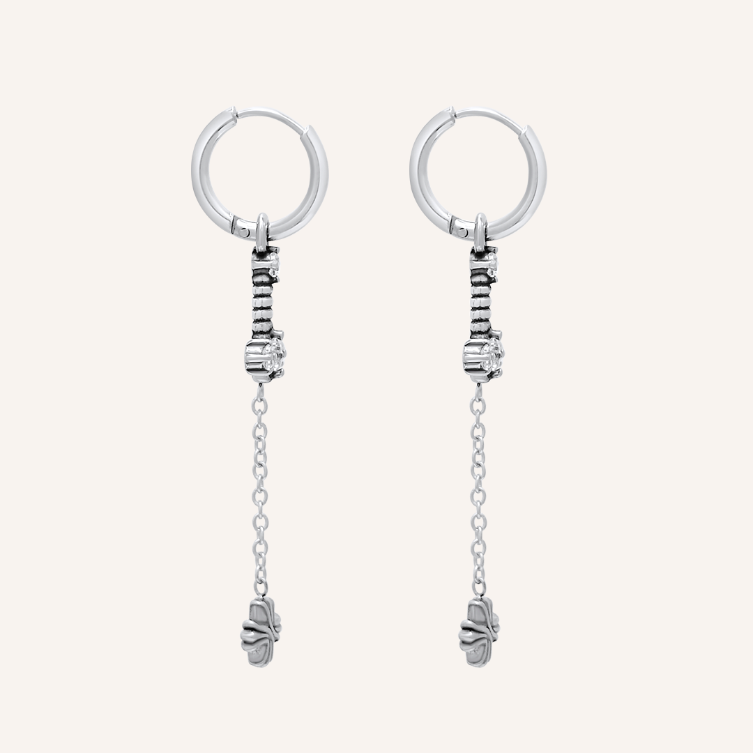 Opaline Sword Dangling Hoop Earrings