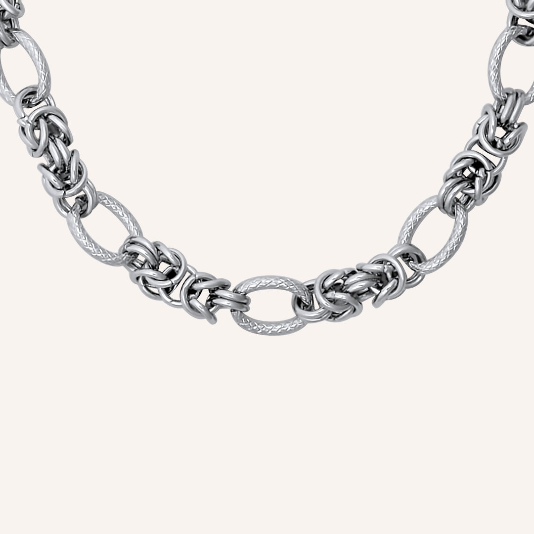 Orion Texture Chain Link Bracelet - Silver