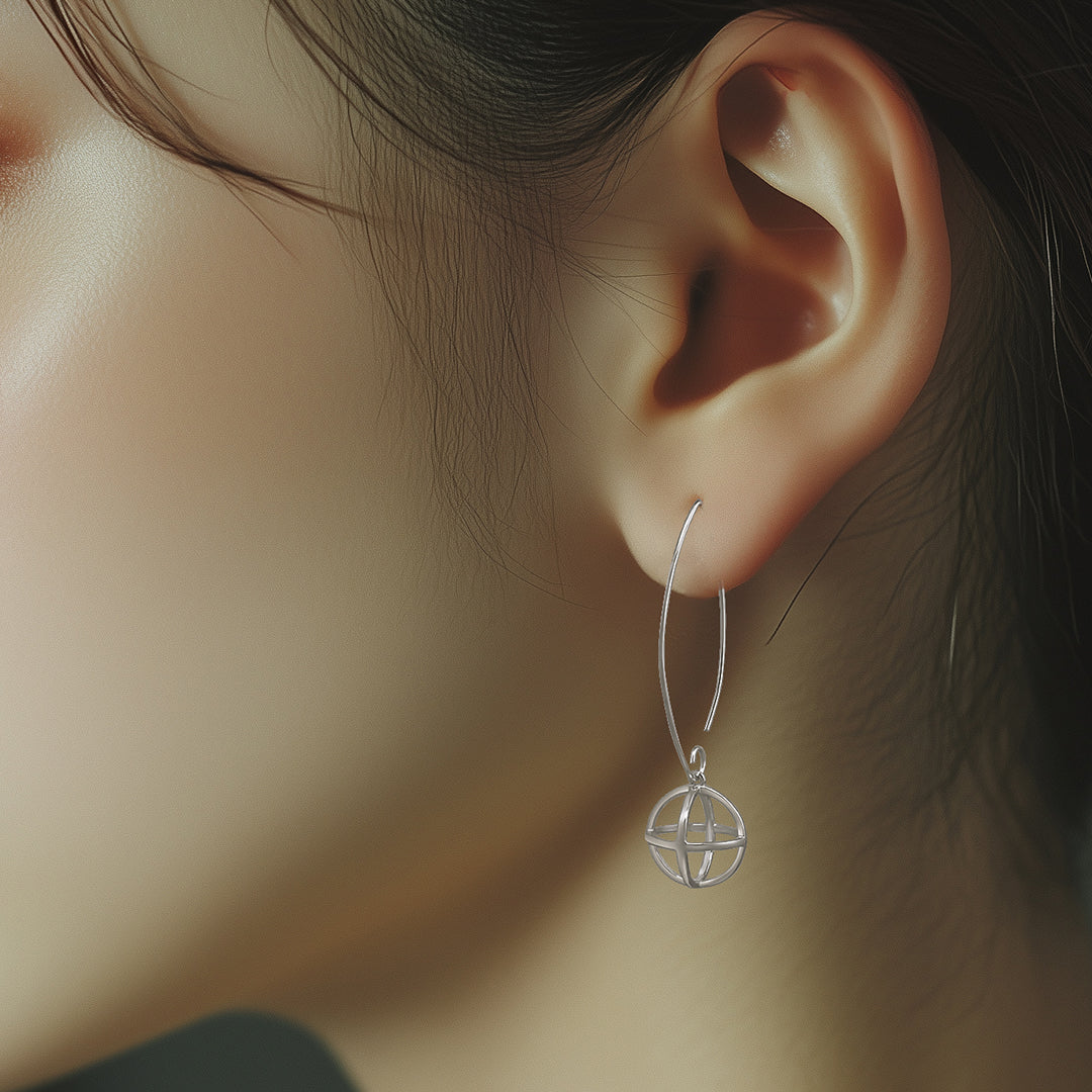Sphere Himmeli Hook Earrings
