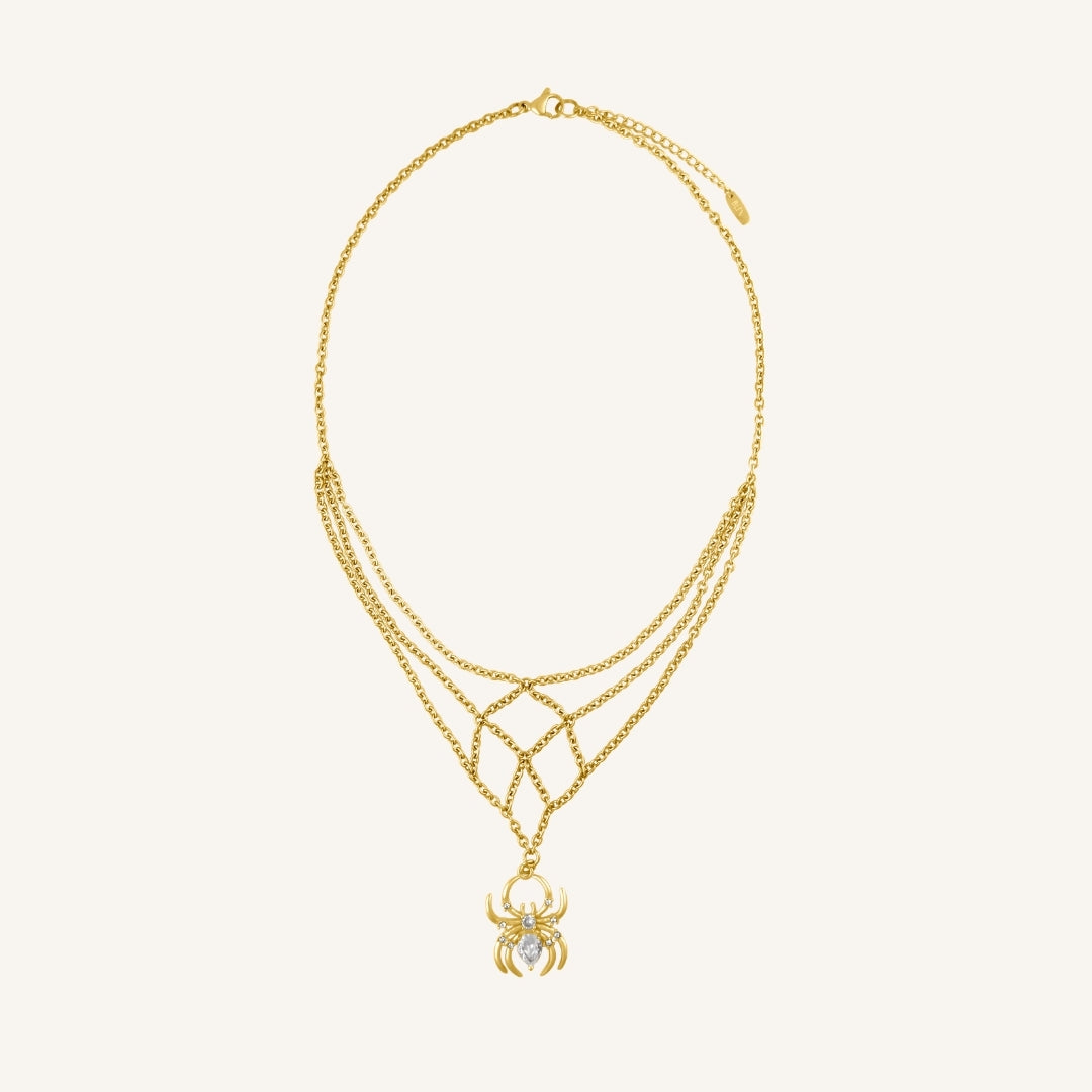 Valefar Spider Web Necklace (Gold)