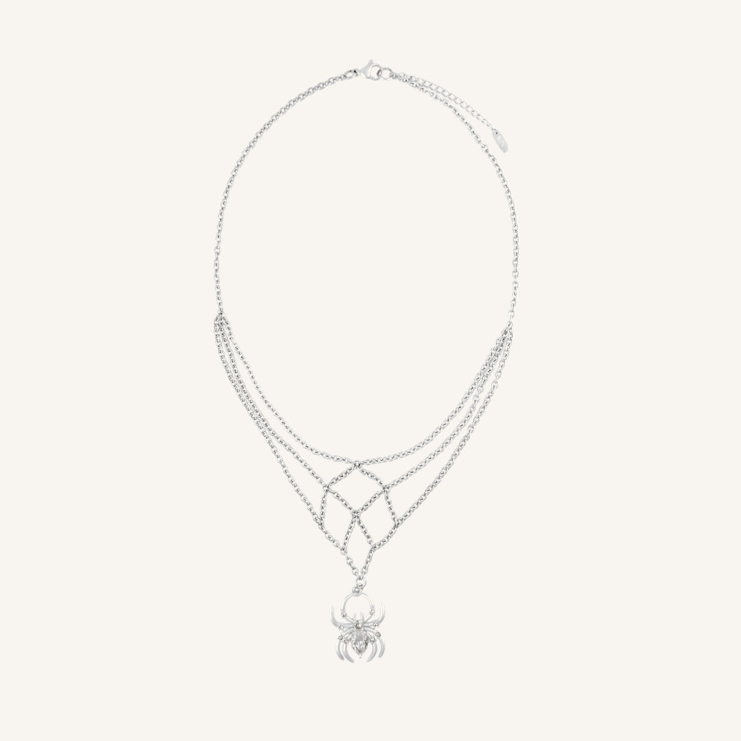 Valefar Spider Web Necklace (Silver)
