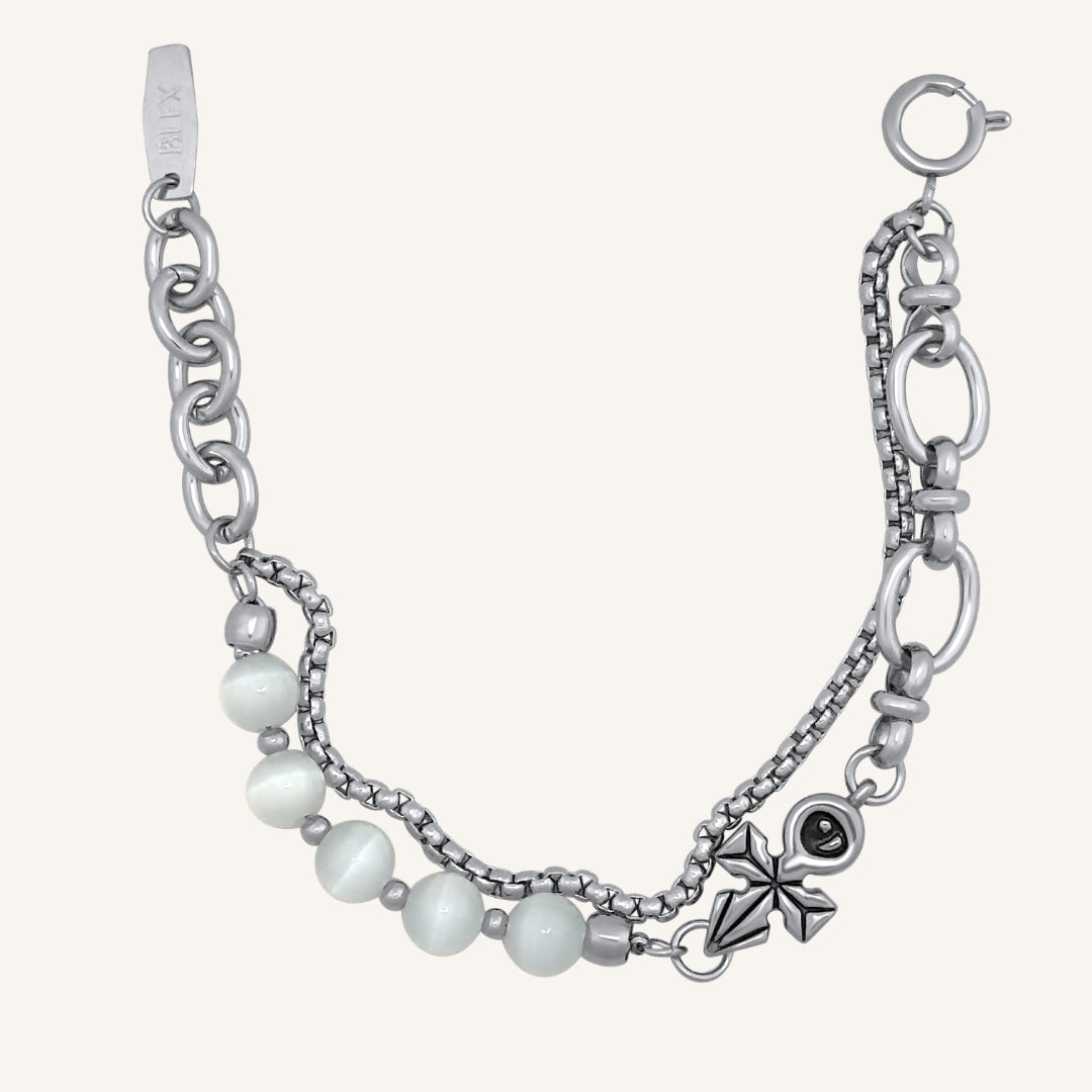 Vyn Hybrid Layered Bracelet (White Tiger Eye)