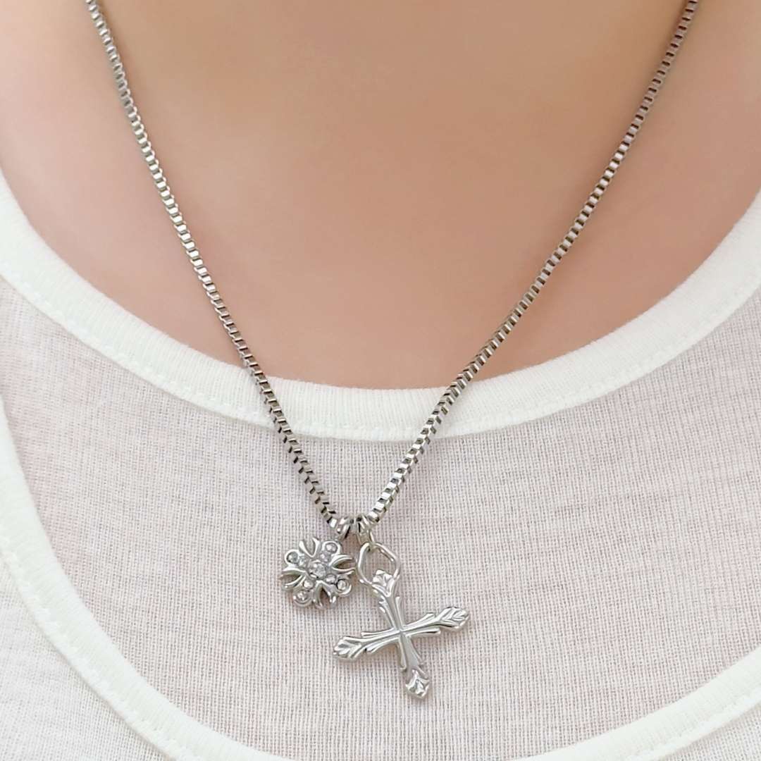 Finneas Double Cross Necklace - BLFX