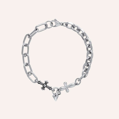 Dacre Double Cross Hybrid Chain Bracelet - BLFX