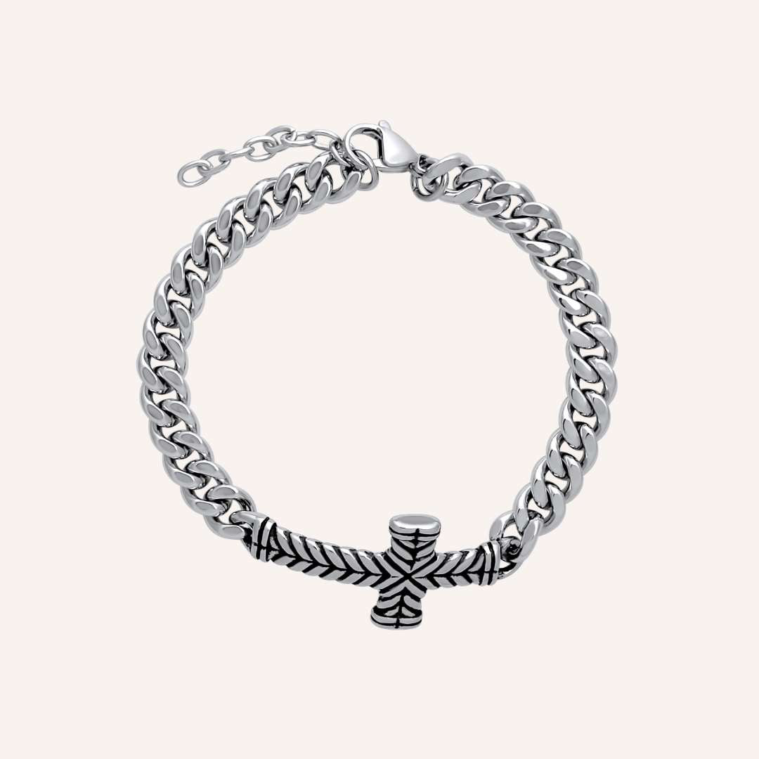 Dallas Cross Cuban Chain Bracelet - BLFX