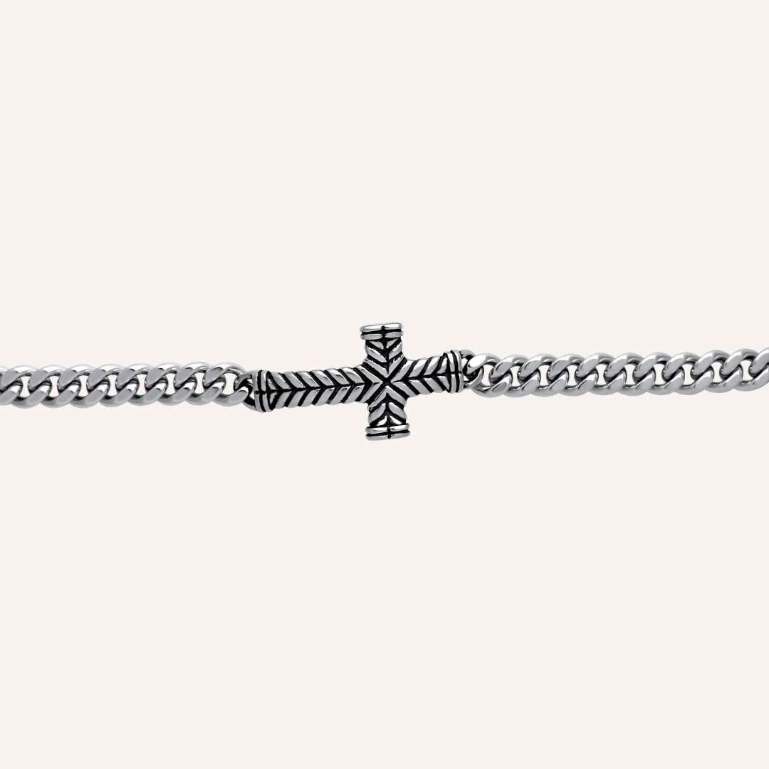 Dallas Cross Cuban Chain Bracelet - BLFX