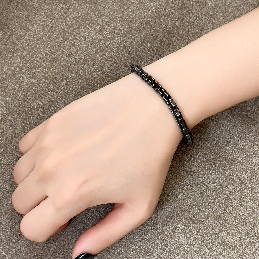 Alden Bone Chain Bracelet - Smoke