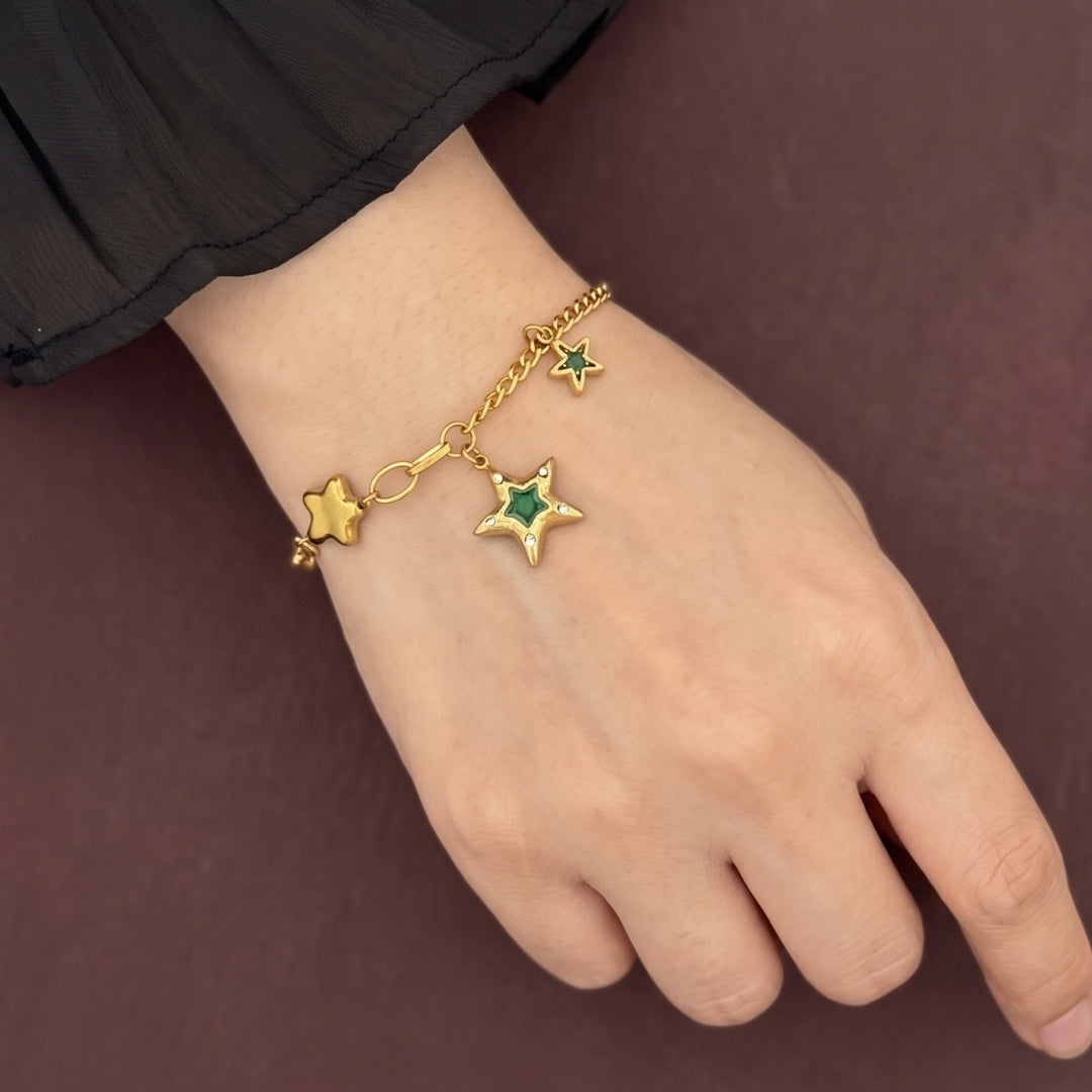 Alder Green Star Hybrid Bracelet (Gold)