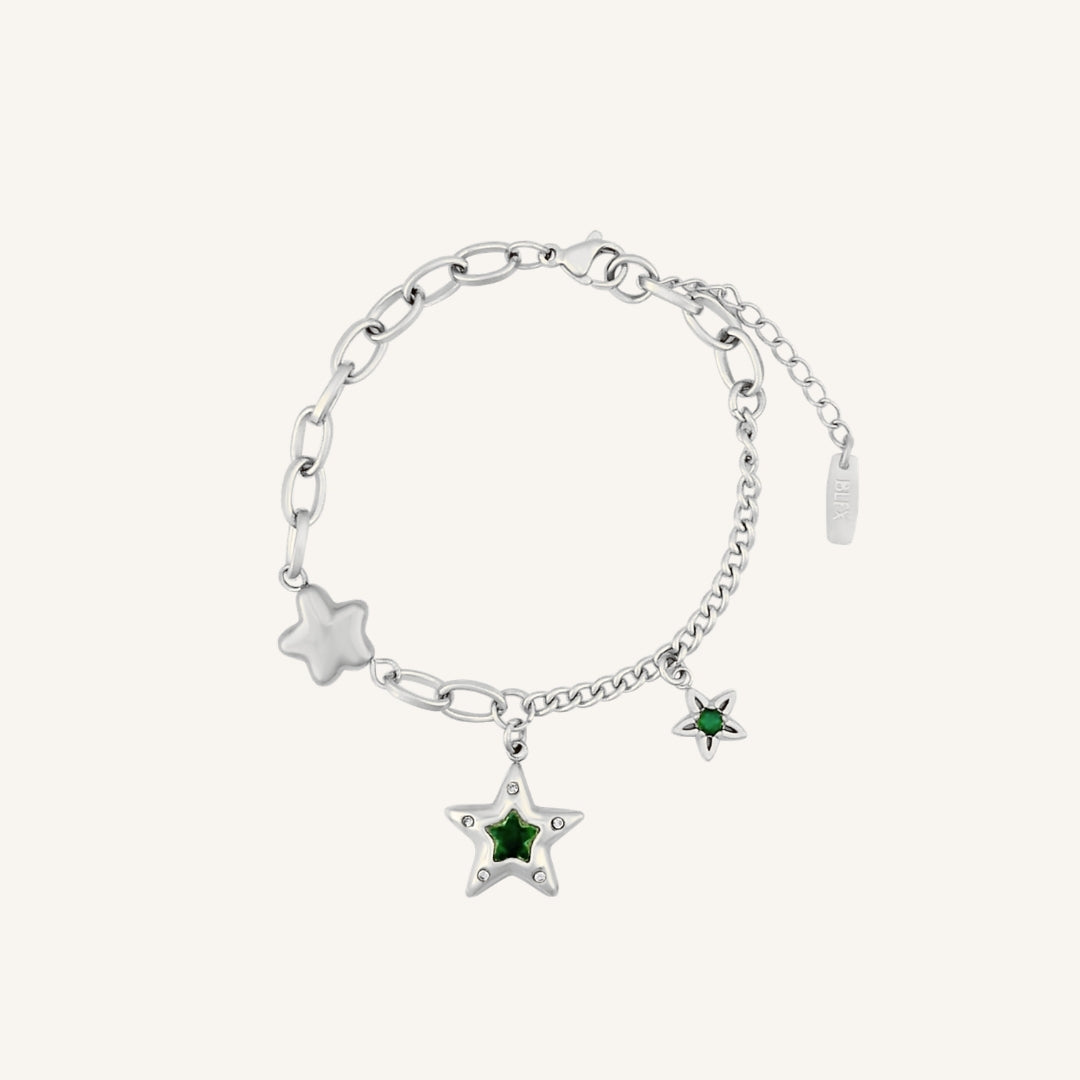 Alder Green Star Hybrid Bracelet (Silver)