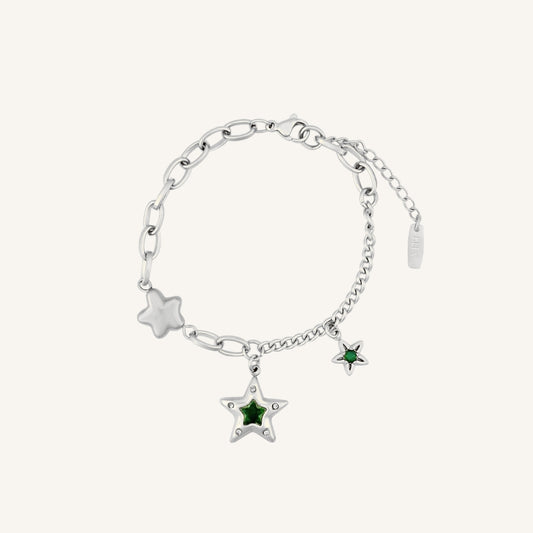 Alder Green Star Hybrid Bracelet (Silver)