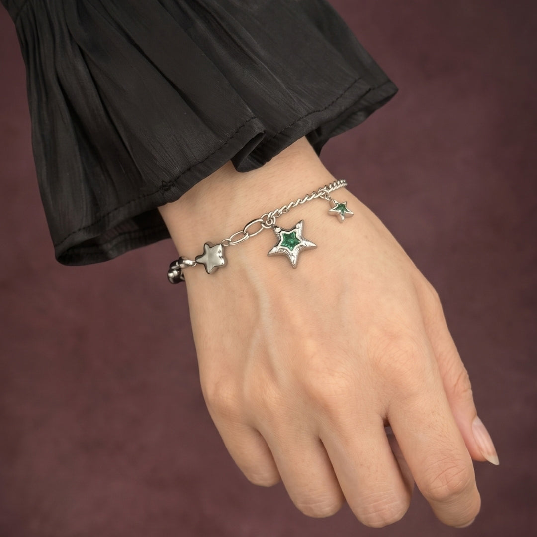 Alder Green Star Hybrid Bracelet (Silver)