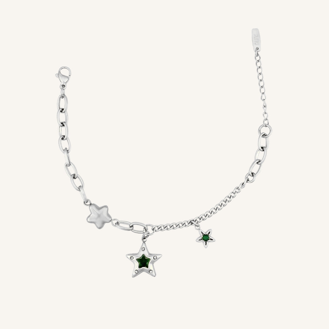 Alder Green Star Hybrid Bracelet (Silver)