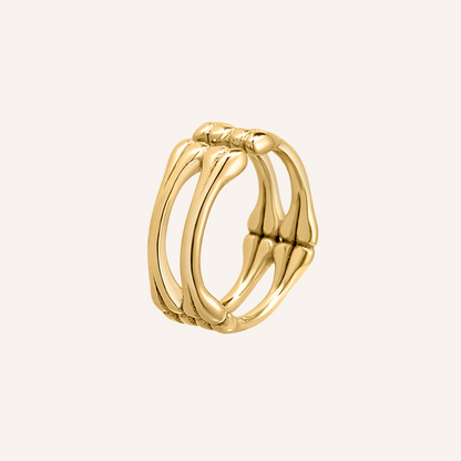 Alfredo Layered Bone Ring - Gold