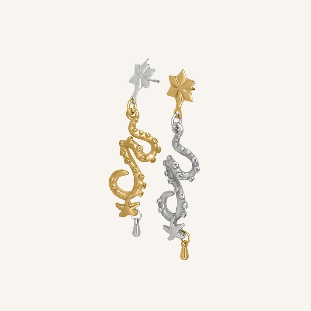 Allocer Octopus Earring (Duo Tone)