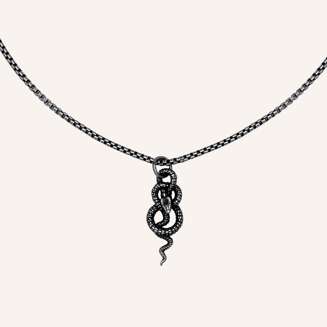 Amaya Infinity Snake Long Necklace - BLFX