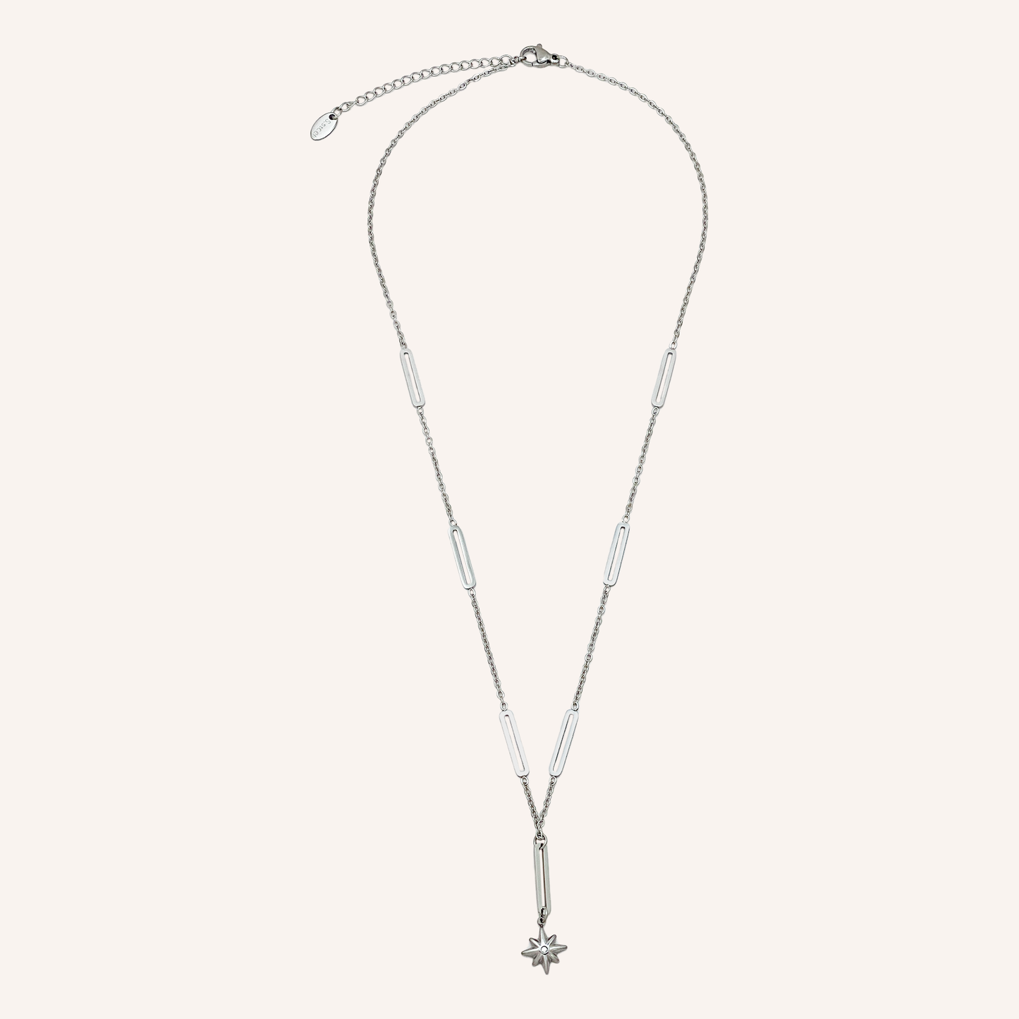 Ankaa Star Chain Link Necklace - Silver