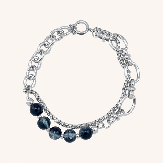 Archer Crack beads Hybrid Chain Bracelet
