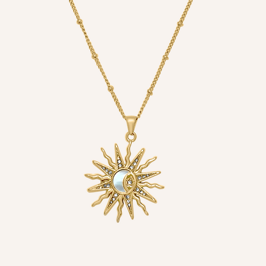 Ariana Sun and Moon Shell Necklace
