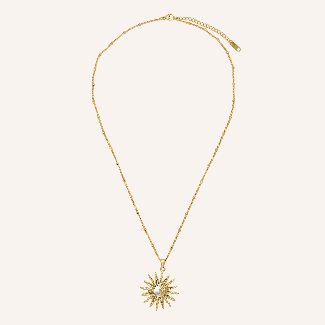 Ariana Sun and Moon Shell Necklace