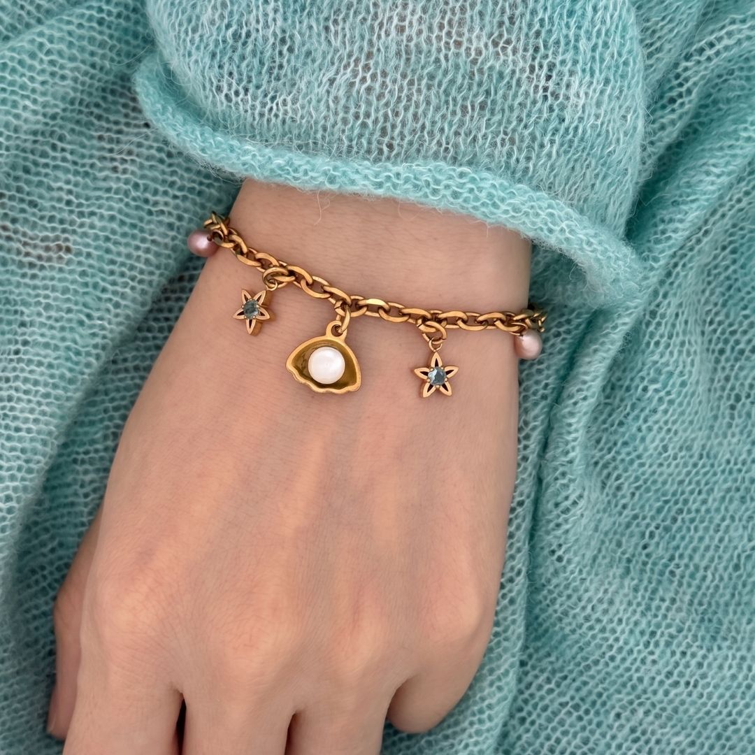 Arieal Shell Star Bracelet (Gold)