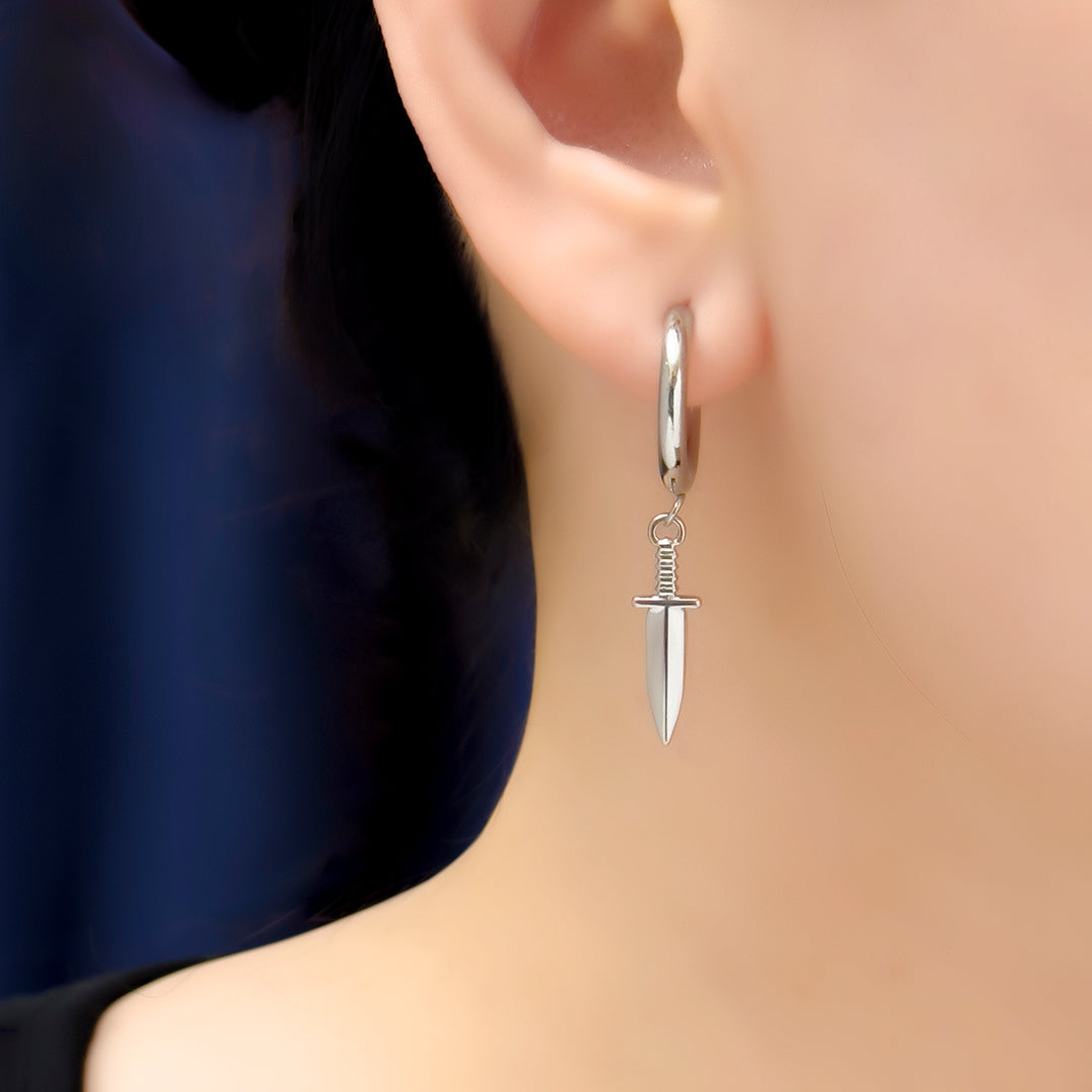 Arthur Sword Hoop Earring - Single