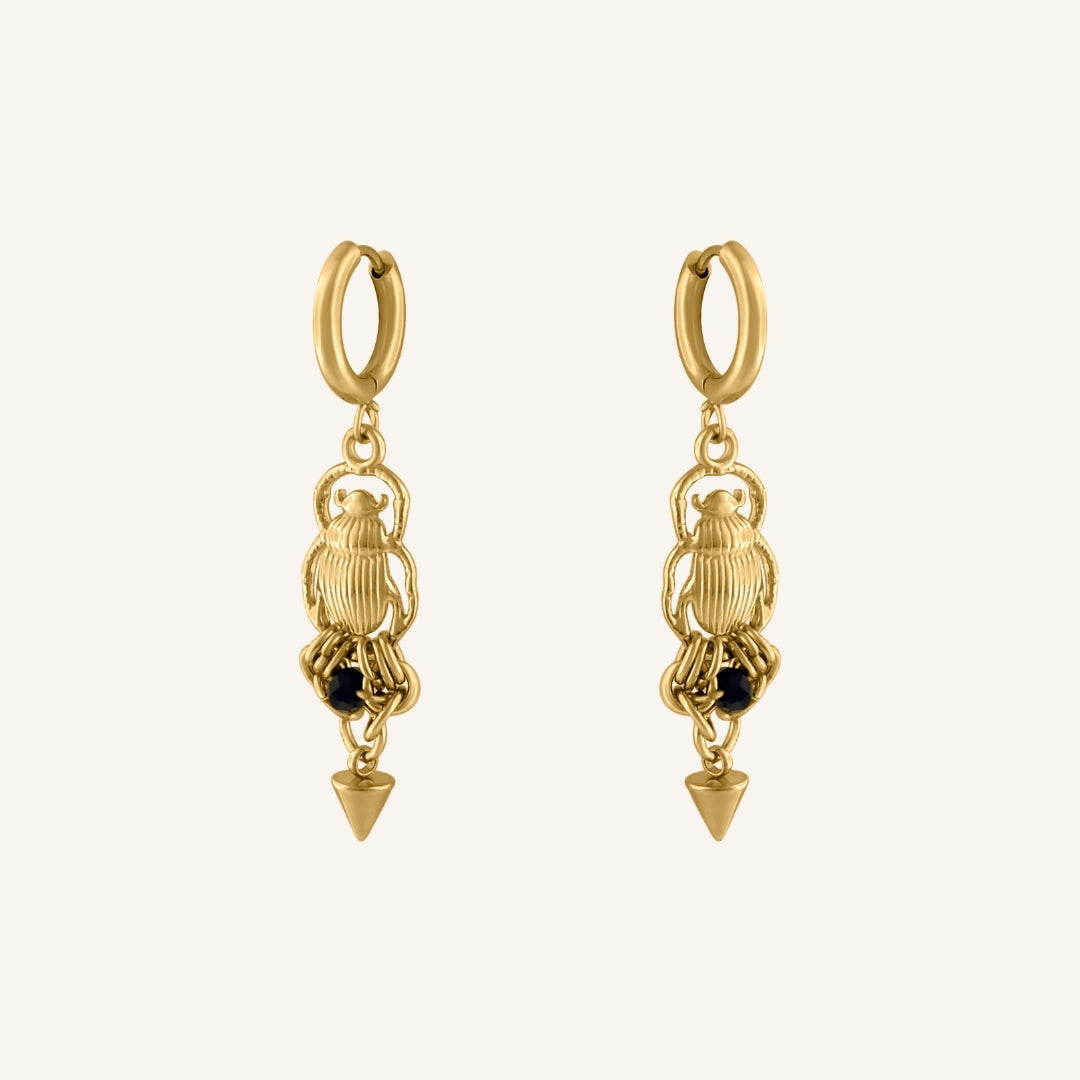 Asbeel Beetle Hoop Earring (Gold)