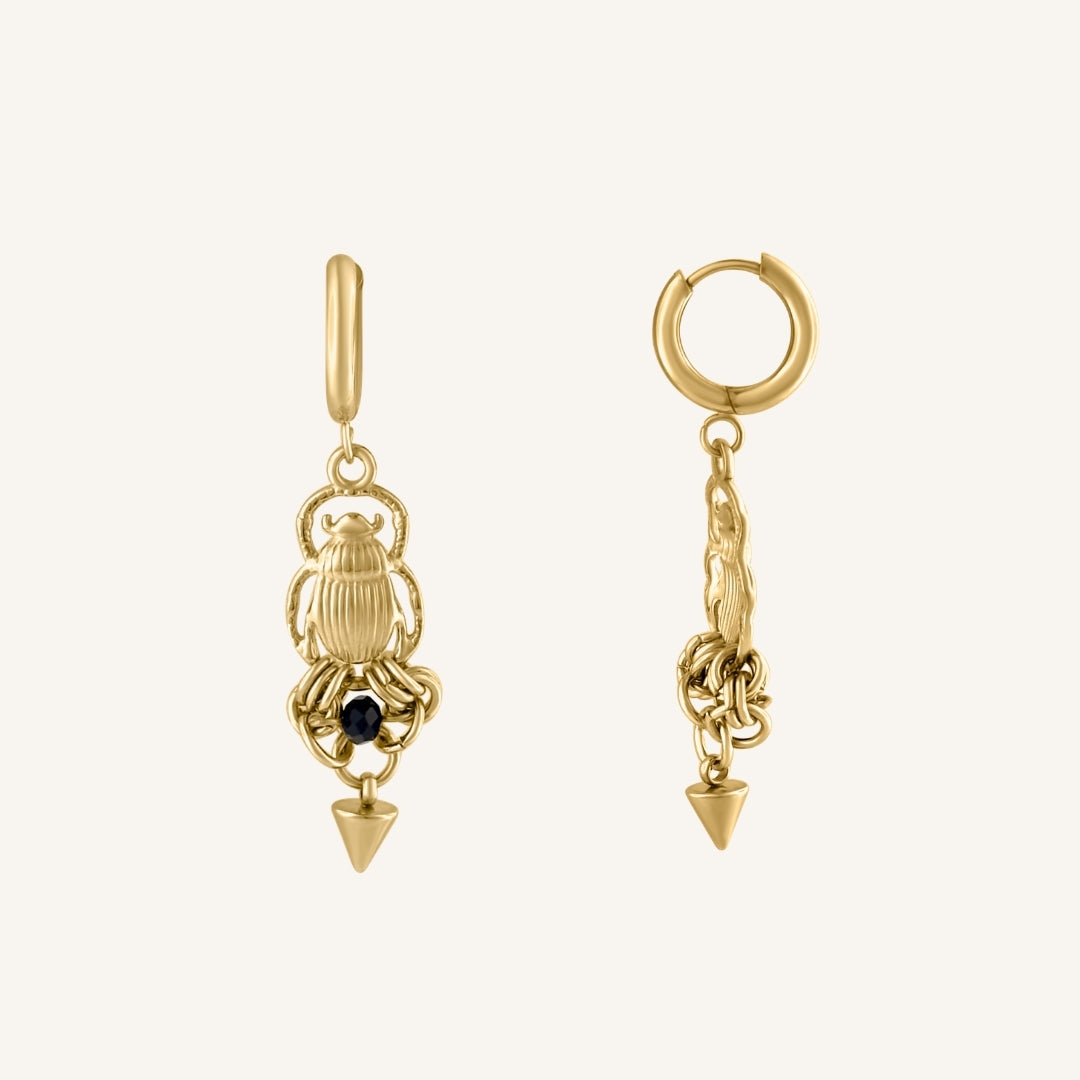 Asbeel Beetle Hoop Earring (Gold)
