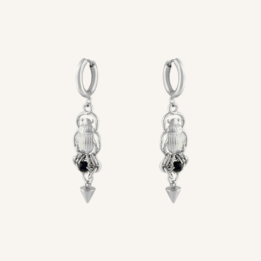 Asbeel Beetle Hoop Earring (Silver)