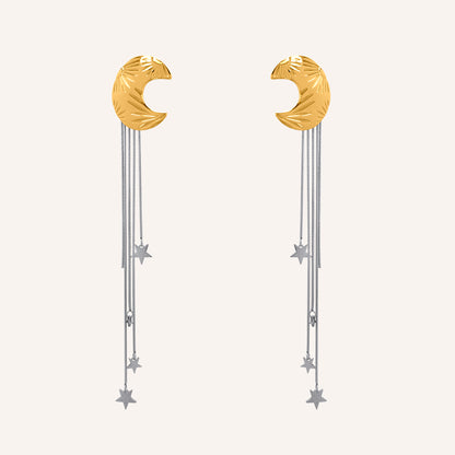 Ashlee Moon and Meteor Front and Back Earrings