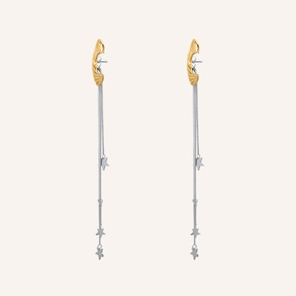 Ashlee Moon and Meteor Front and Back Earrings