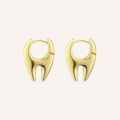 Ashton Tooth Hoop Earring - Gold