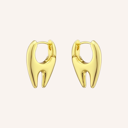 Ashton Tooth Hoop Earring - Gold