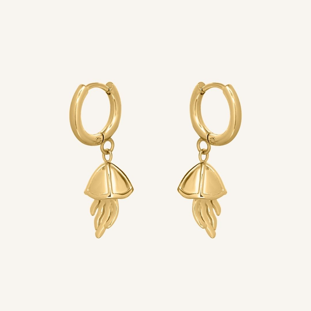 Astaroth Mini Jellyfish Hoop Earring ( Gold)