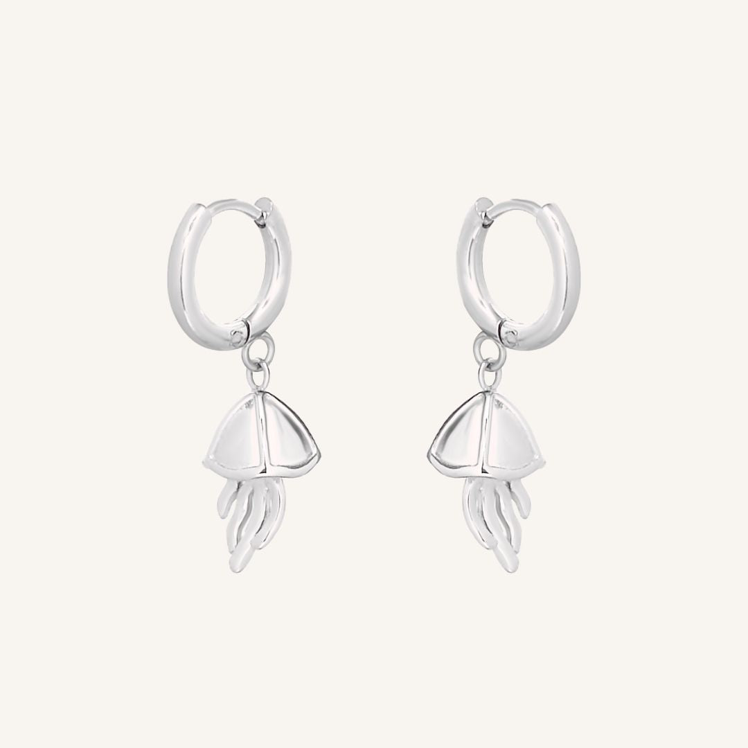 Astaroth Mini Jellyfish Hoop Earring ( Silver)