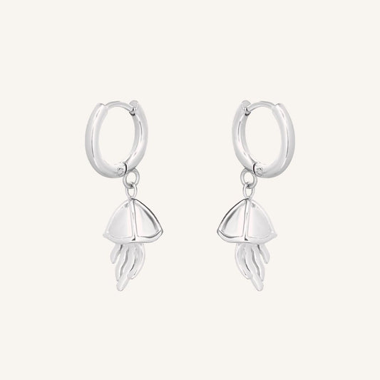 Astaroth Mini Jellyfish Hoop Earring ( Silver) - BLFX