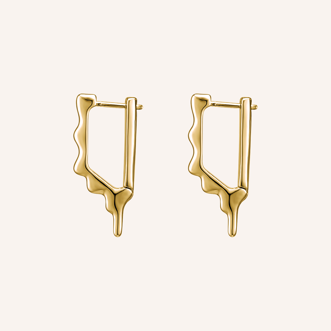 Avery Melt Hoop Earring - Gold
