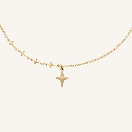 Avira Five Star Necklace - Gold