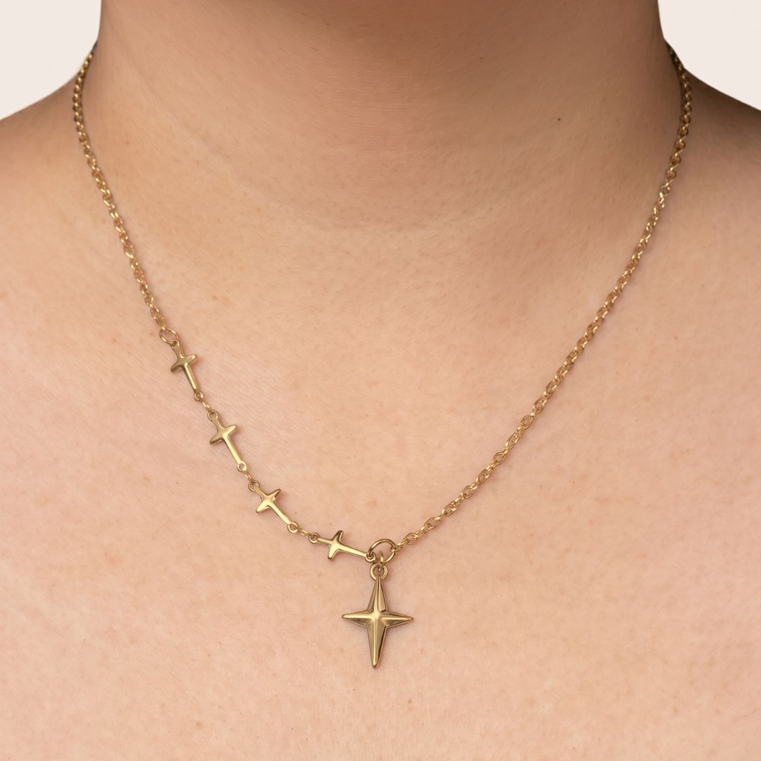 Avira Five Star Necklace - Gold - BLFX