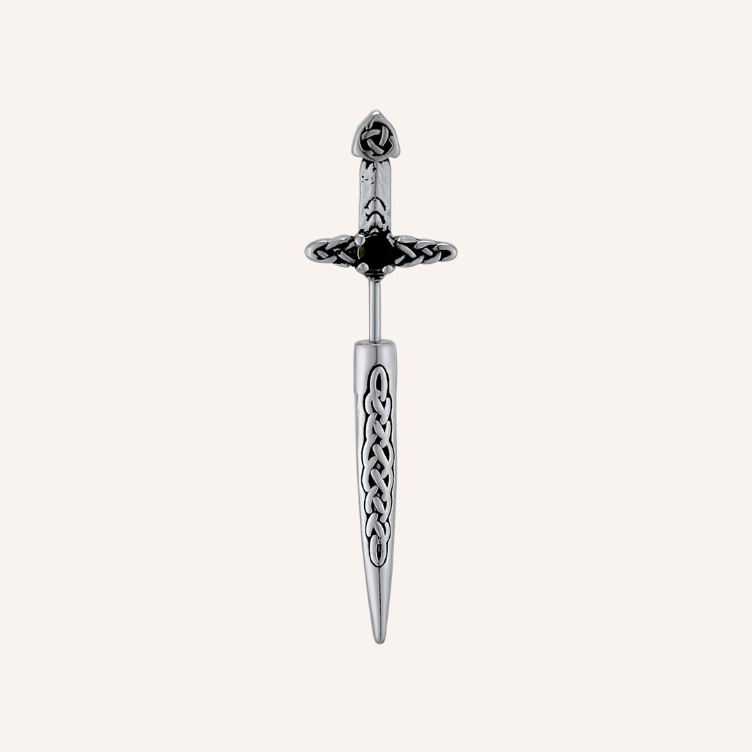Ayr Sword Earring - Silver