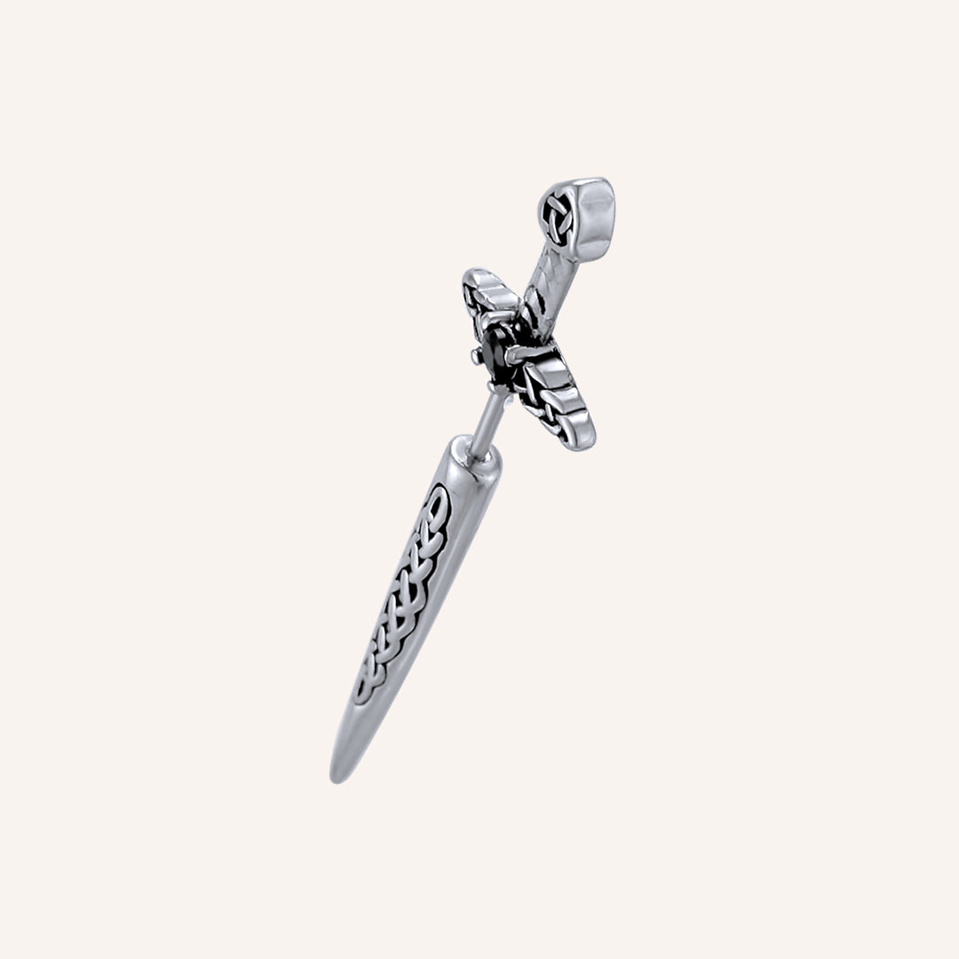 Ayr Sword Earring - Silver