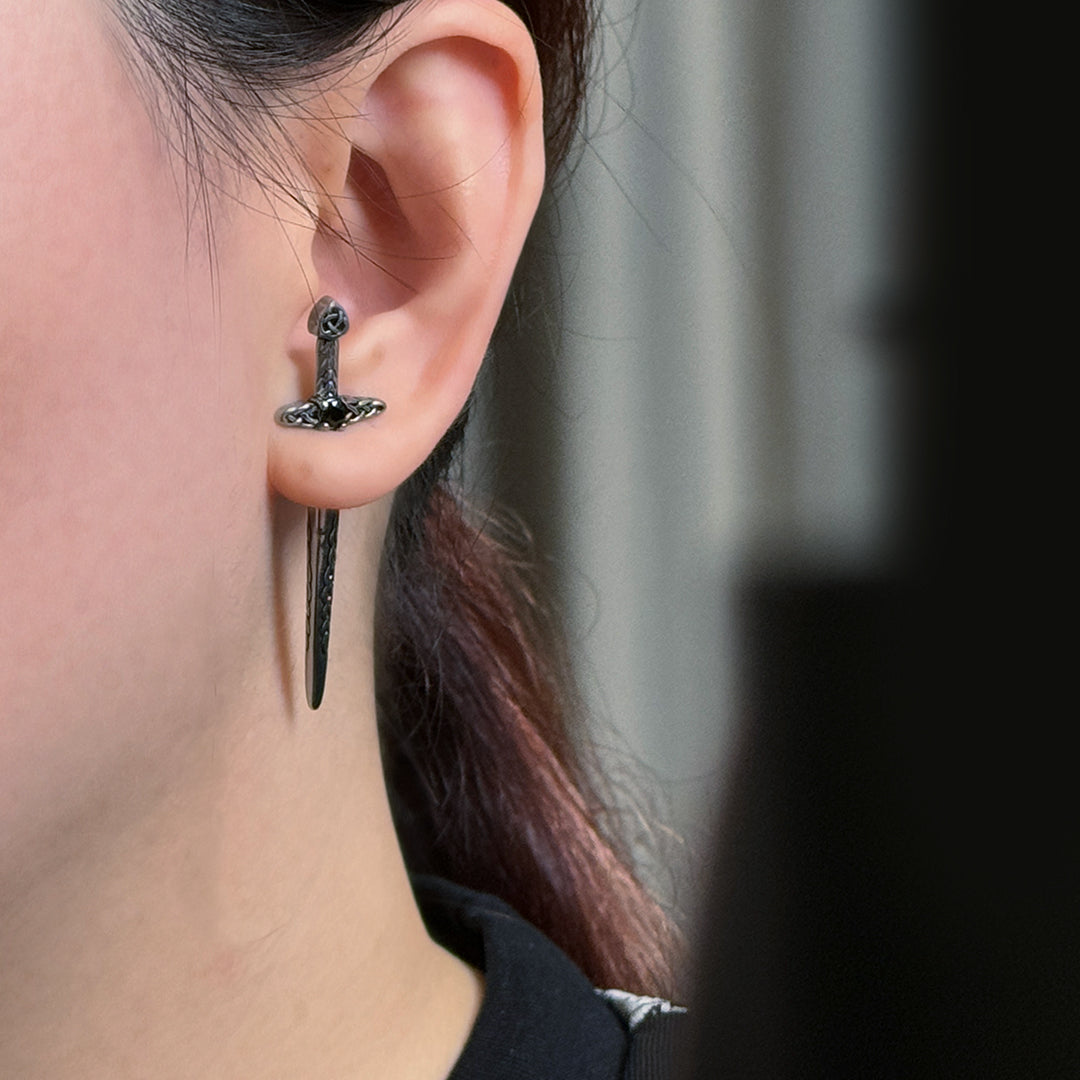Ayr Sword Earring - Silver