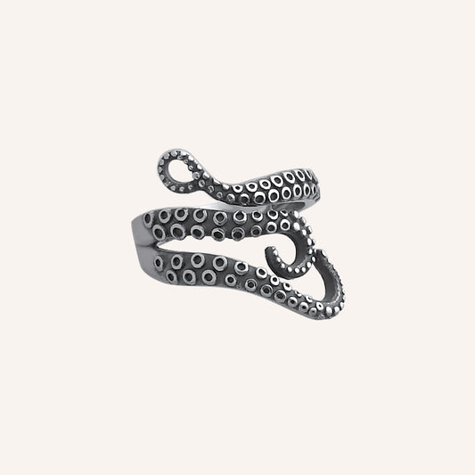 Azure Octopus Ring - Silver