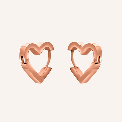Bare Love Hoop Earrings - Rose Gold