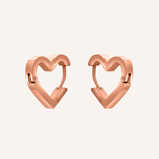 Bare Love Hoop Earrings - Rose Gold
