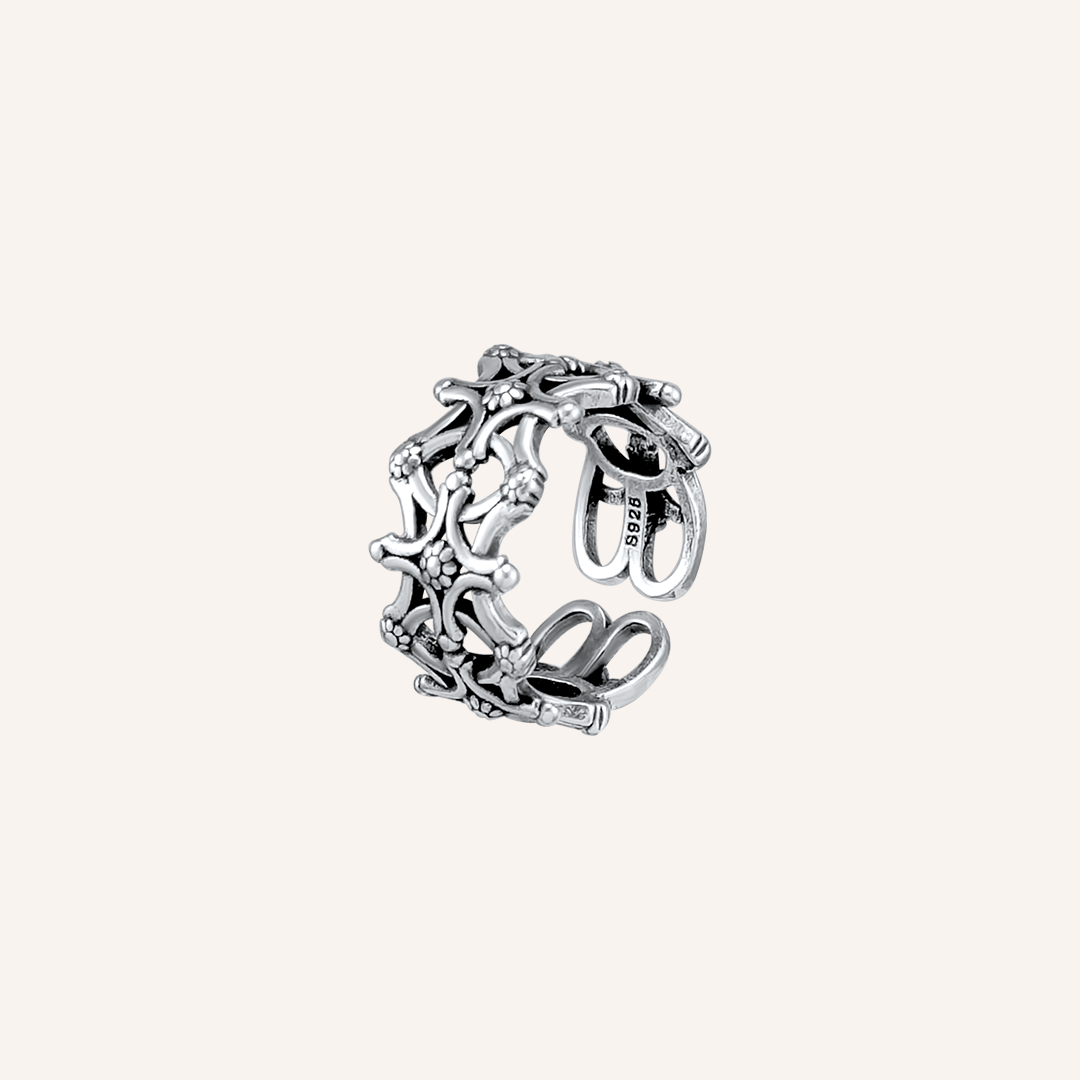 Basia Star Wide Ring - Silver