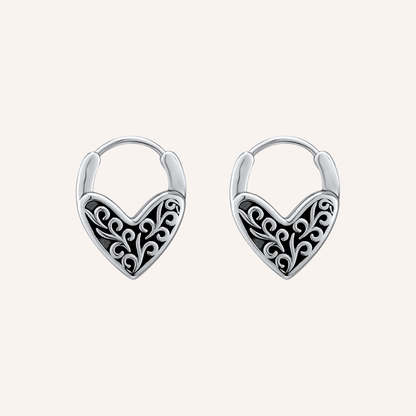 Bethel Love Ornament Hoop Earring